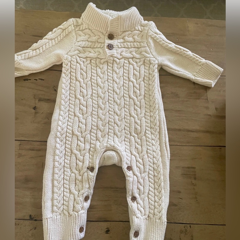 Baby Gap cable knit sweater romper